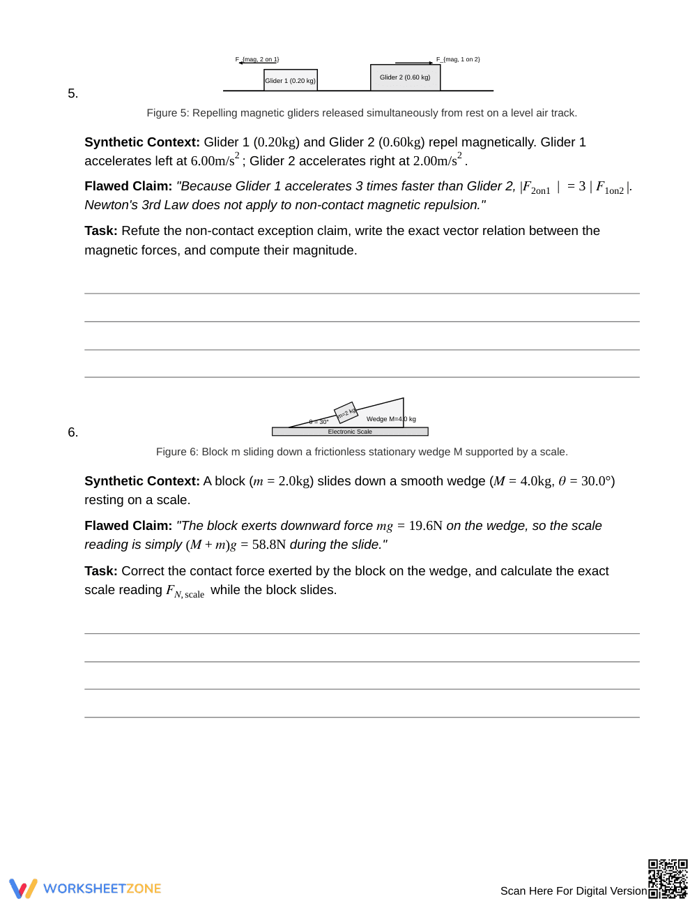 Proven Action-Reaction Pairs Worksheet | Grade 12 Physics - Page 4