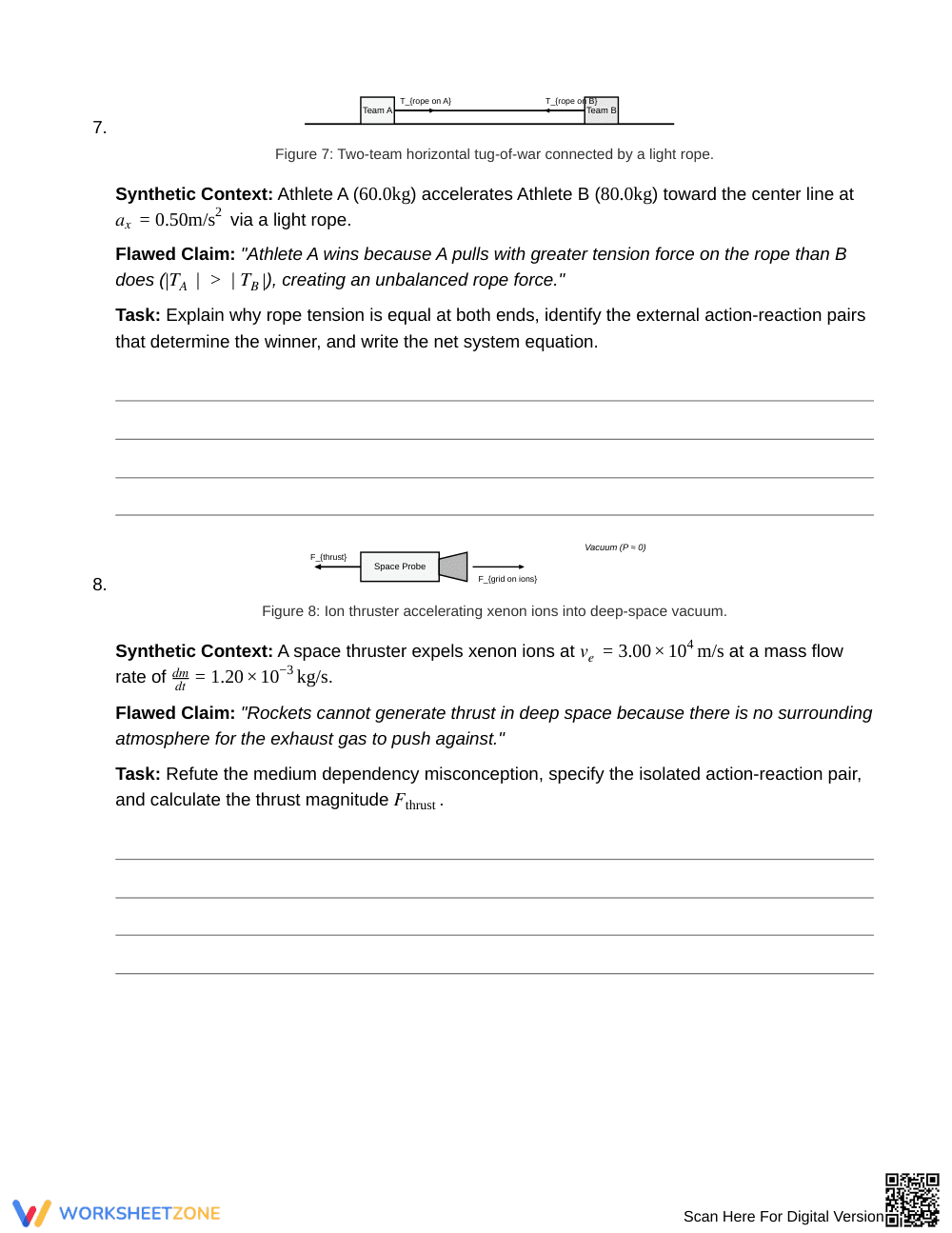 Proven Action-Reaction Pairs Worksheet | Grade 12 Physics - Page 5