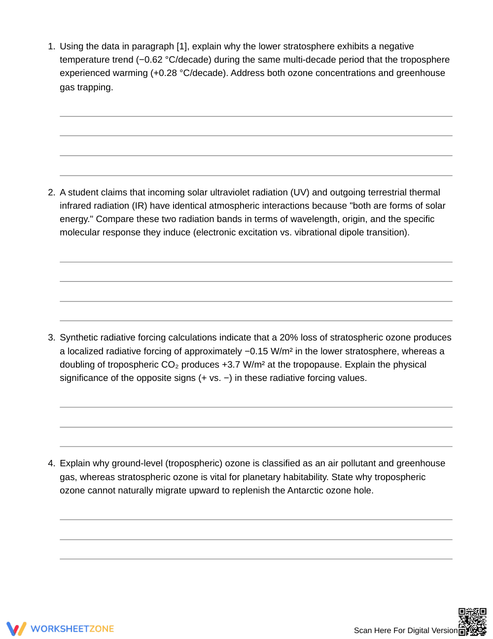 Essential Ozone-Greenhouse Worksheet | Grade 12 Science - Page 3