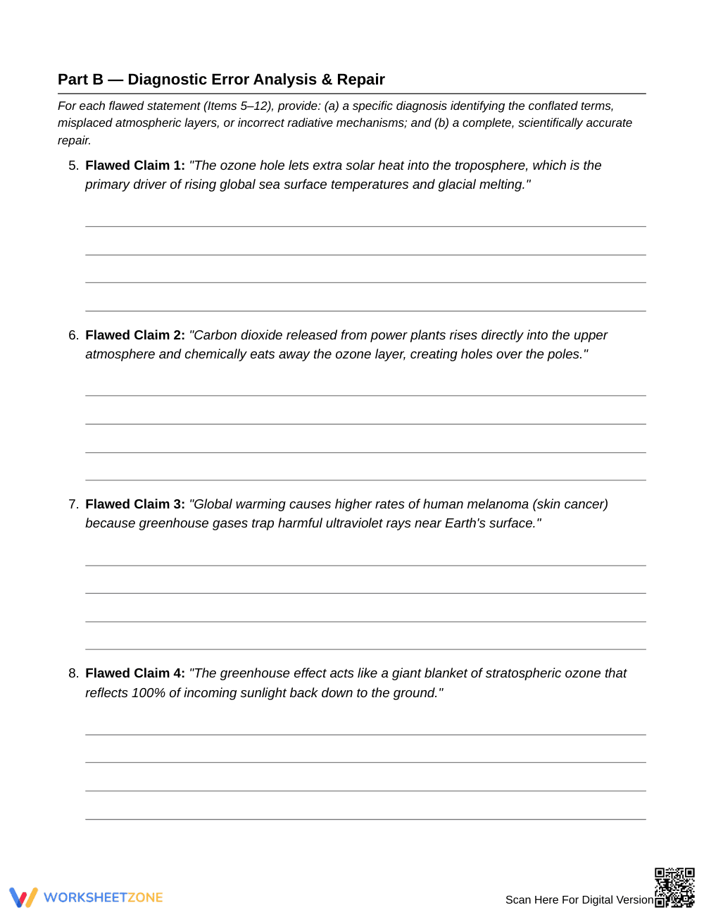 Essential Ozone-Greenhouse Worksheet | Grade 12 Science - Page 4