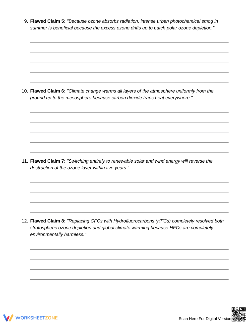 Essential Ozone-Greenhouse Worksheet | Grade 12 Science - Page 5
