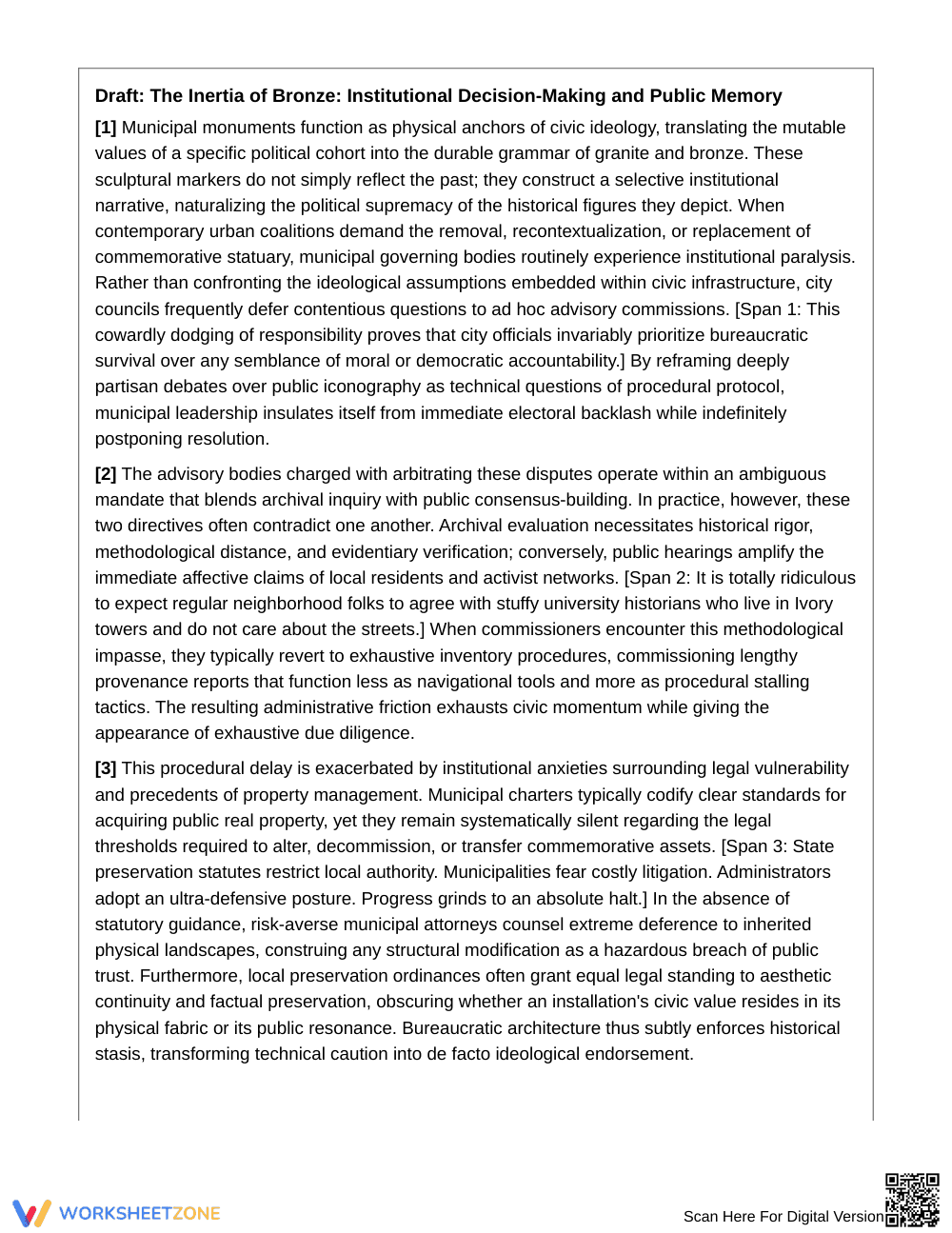 Ready Tone & Flow Revision Worksheet | Grade 12 English IV - Page 2