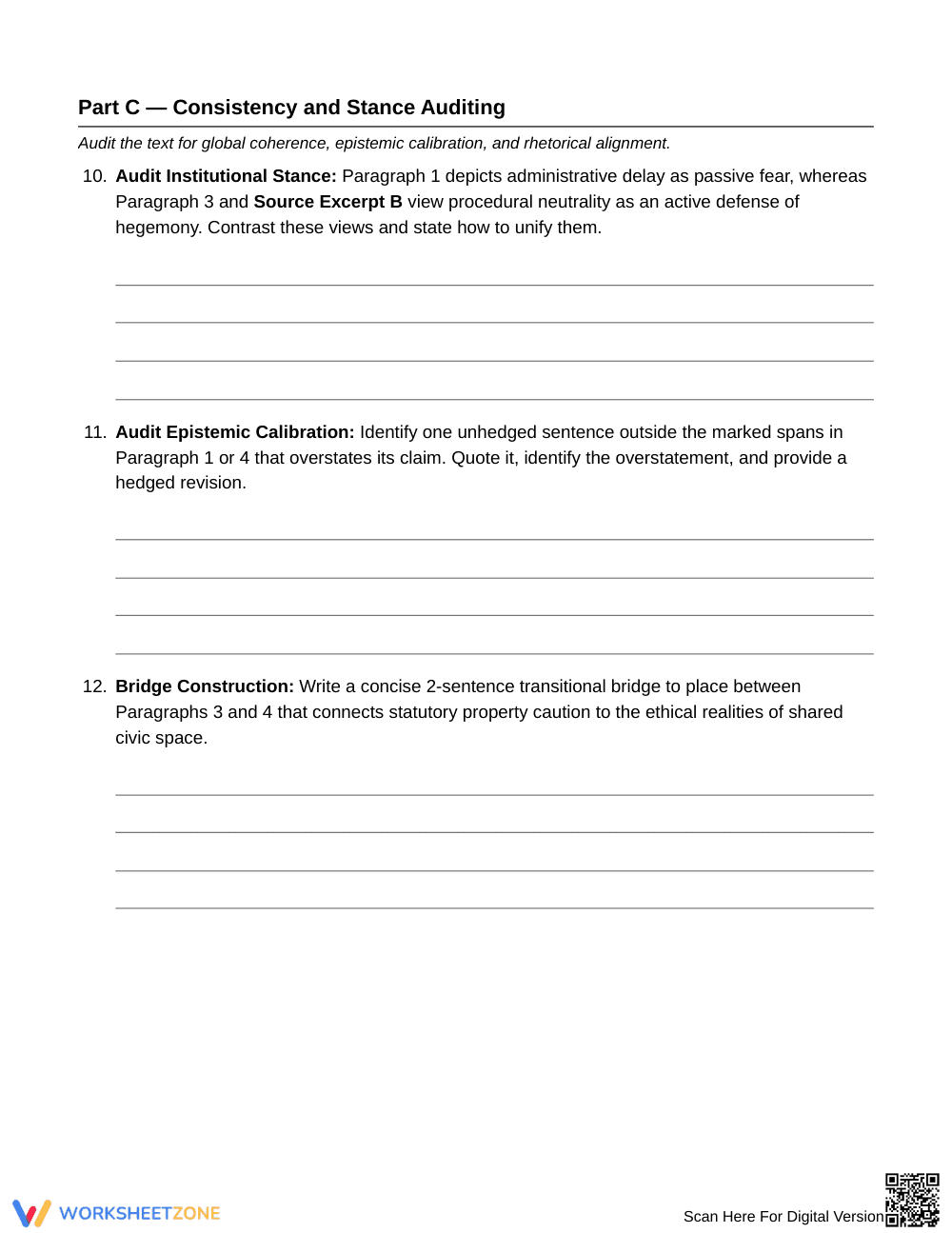 Ready Tone & Flow Revision Worksheet | Grade 12 English IV - Page 6