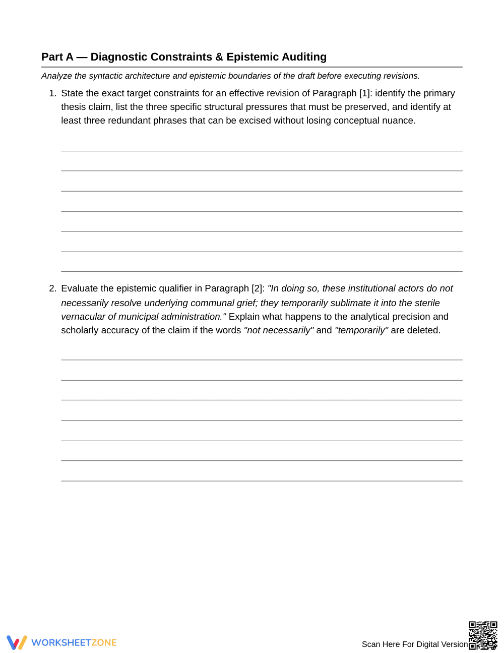 Proven Concision & Nuance Worksheet | Grade 12 English IV - Page 3