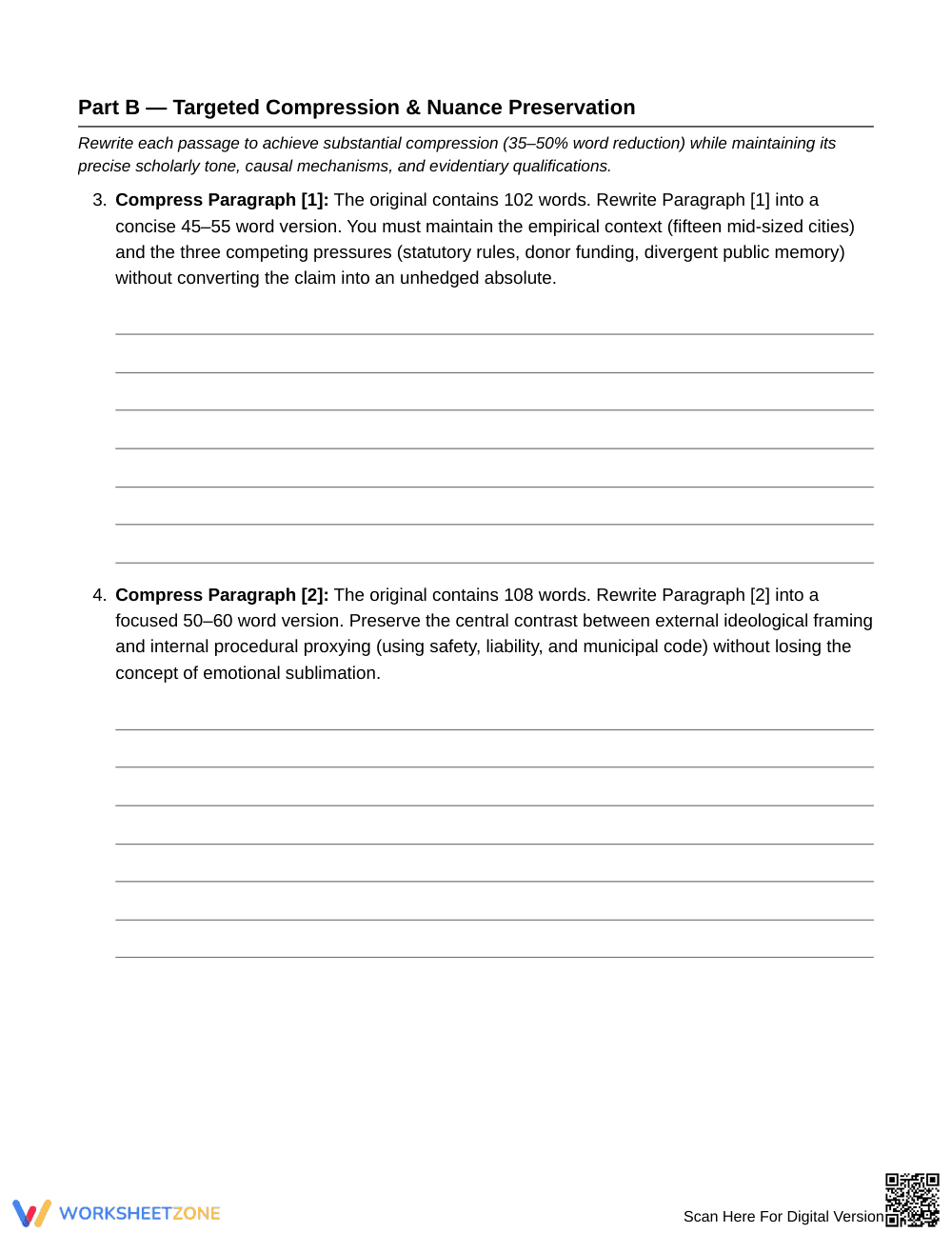 Proven Concision & Nuance Worksheet | Grade 12 English IV - Page 4