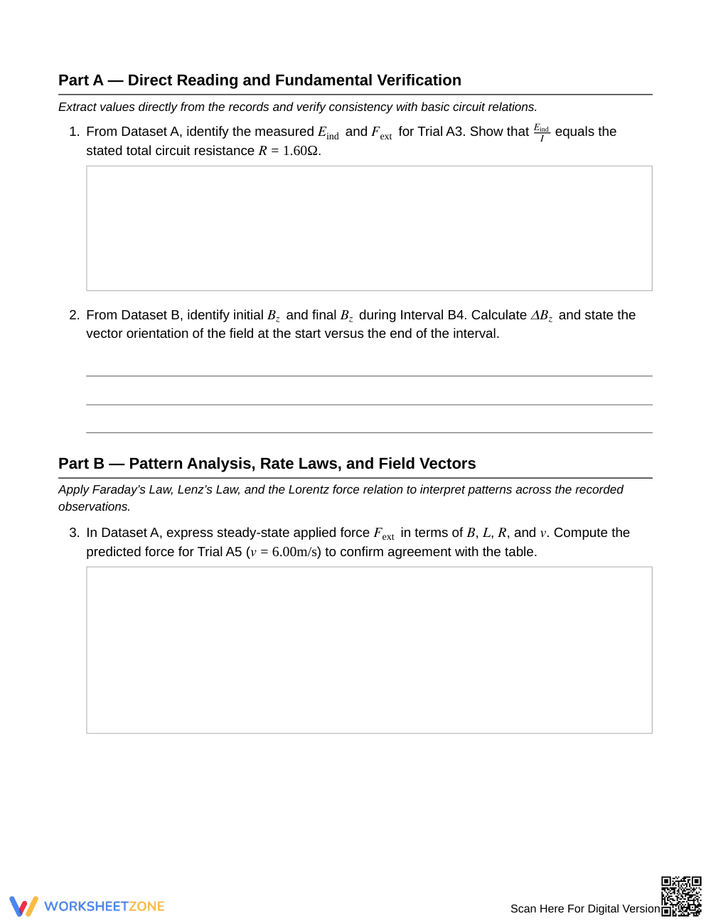 Essential Flux-Change Records Worksheet | Grade 12 Physics - Page 3