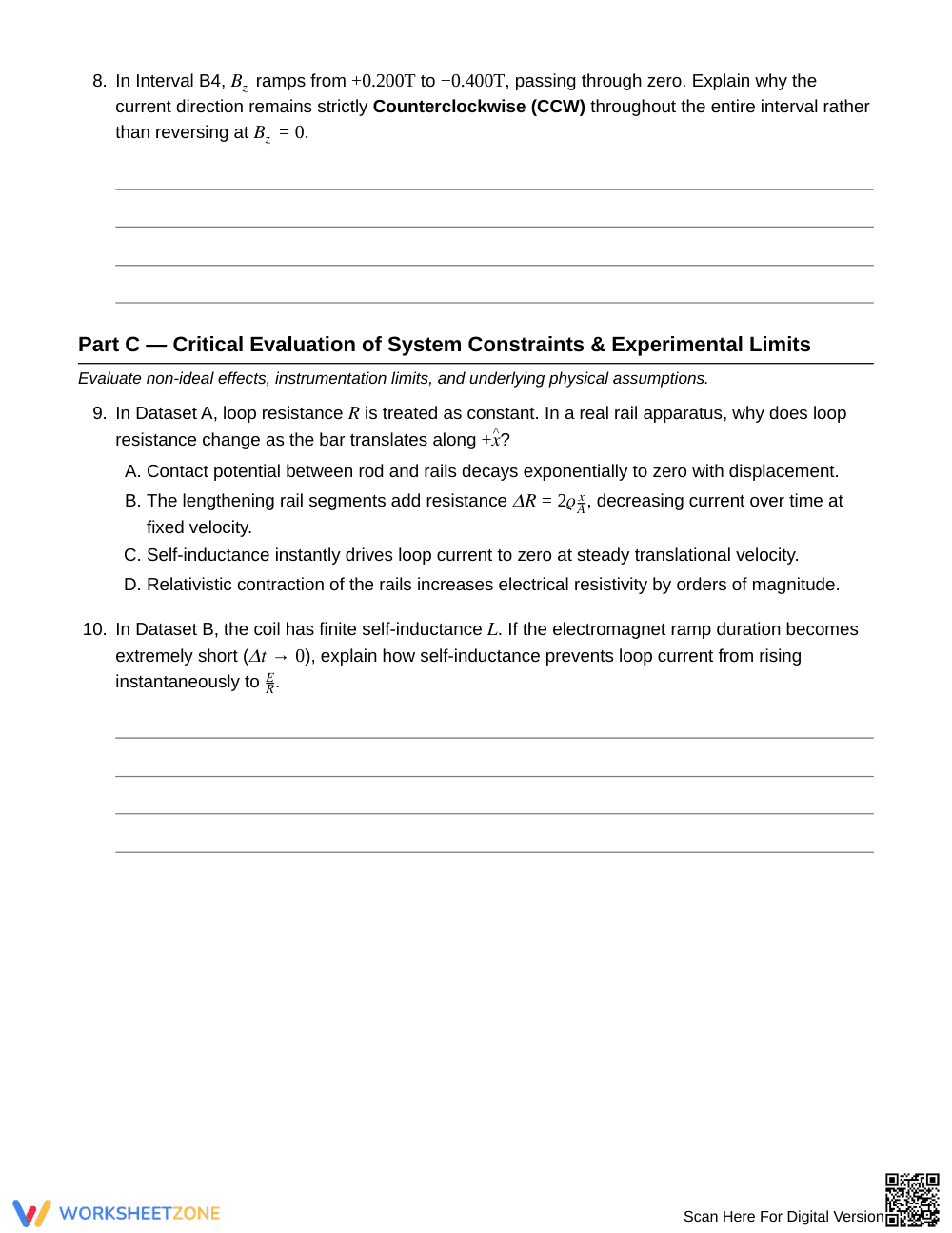 Essential Flux-Change Records Worksheet | Grade 12 Physics - Page 5
