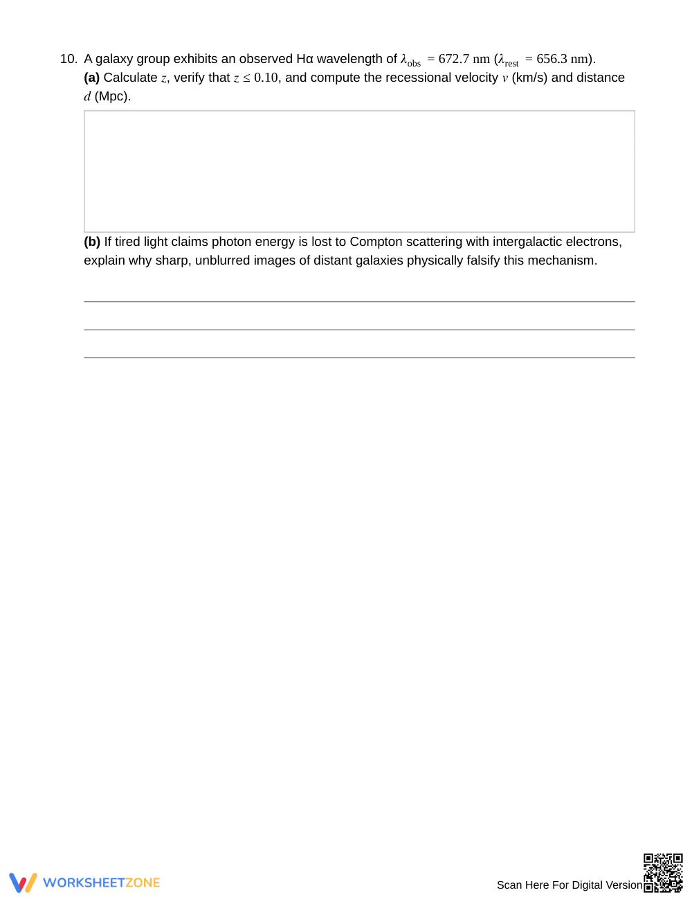 Essential Cosmological Models Worksheet | Grade 12 Science - Page 5