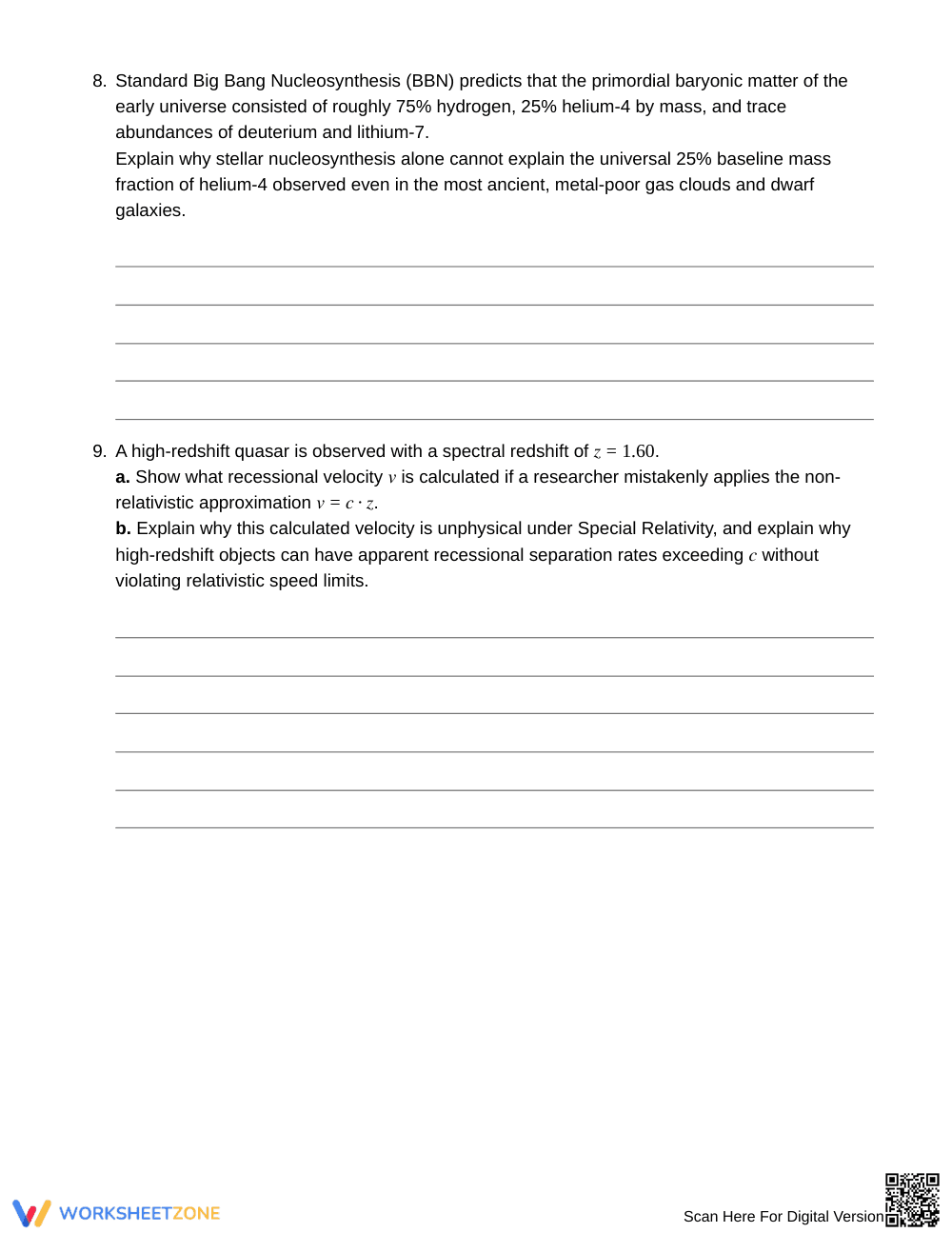 Essential Big Bang Evidence Worksheet | Grade 12 Science - Page 4