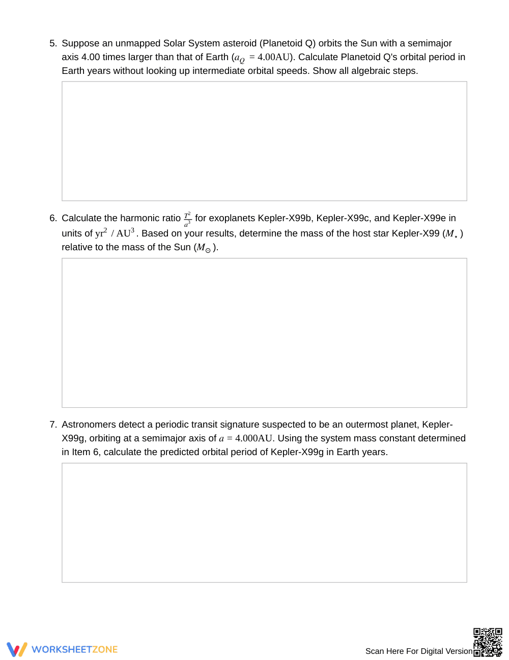 Ready Orbital Data Worksheet | Grade 12 Earth/Space Science - Page 4