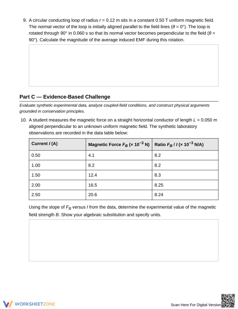 Essential Electromagnetism Worksheet | Grade 12 Physics - Page 4