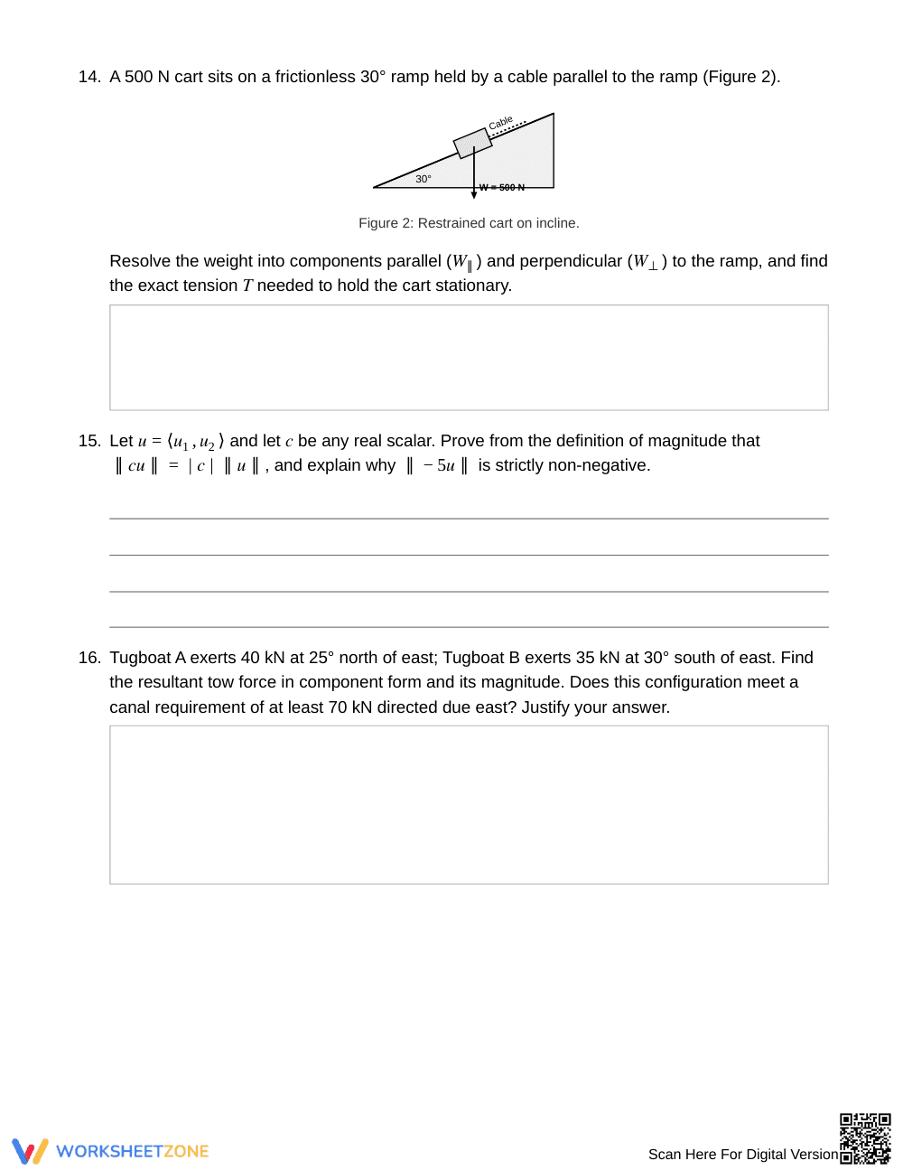 Complete Vector Components Worksheet | Grade 12 Precalculus - Page 5