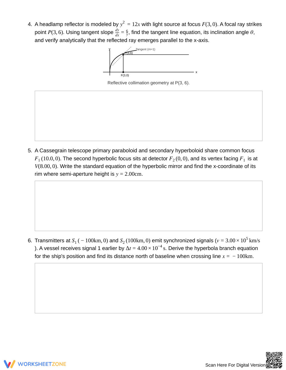 Essential Conic Modeling Worksheet | Grade 12 Precalculus - Page 3