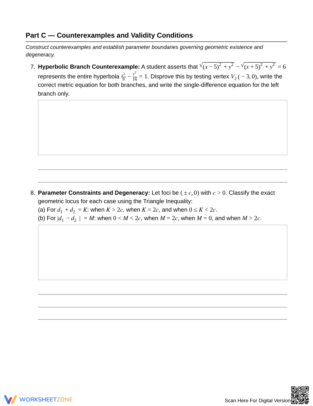 Essential Conic Distance Worksheet | Grade 12 Precalculus - Page 4