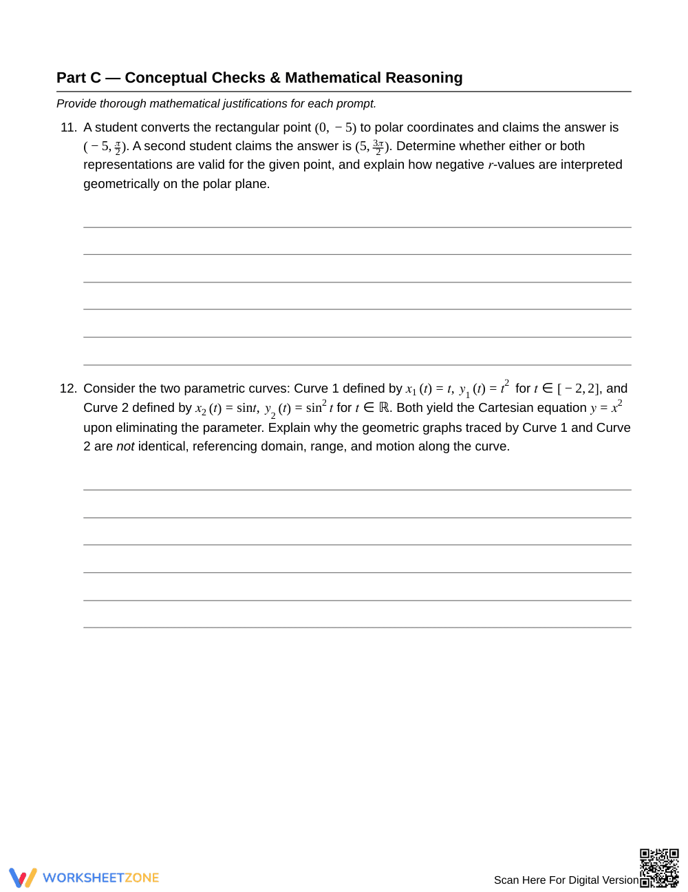 Ready Convert Between Forms Worksheet | Grade 12 Precalculus - Page 5