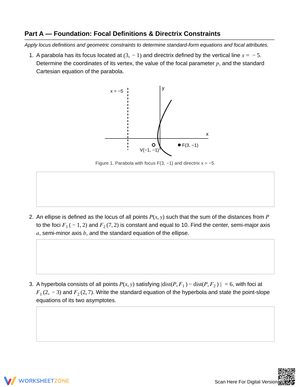 Free Conic Transformations Worksheet | Grade 12 Precalculus - Page 2