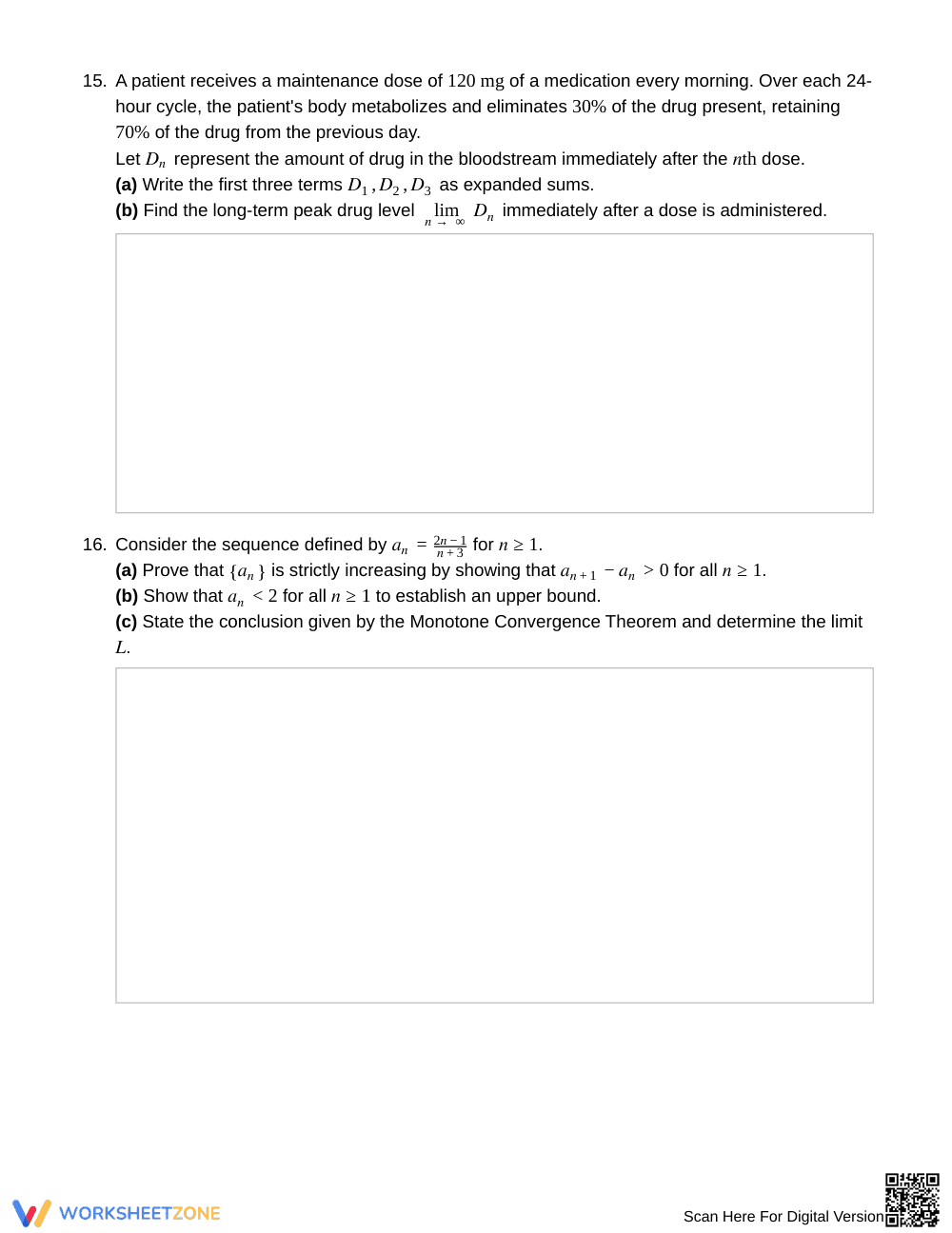Ready Sequence Convergence Worksheet | Grade 12 Precalculus - Page 5