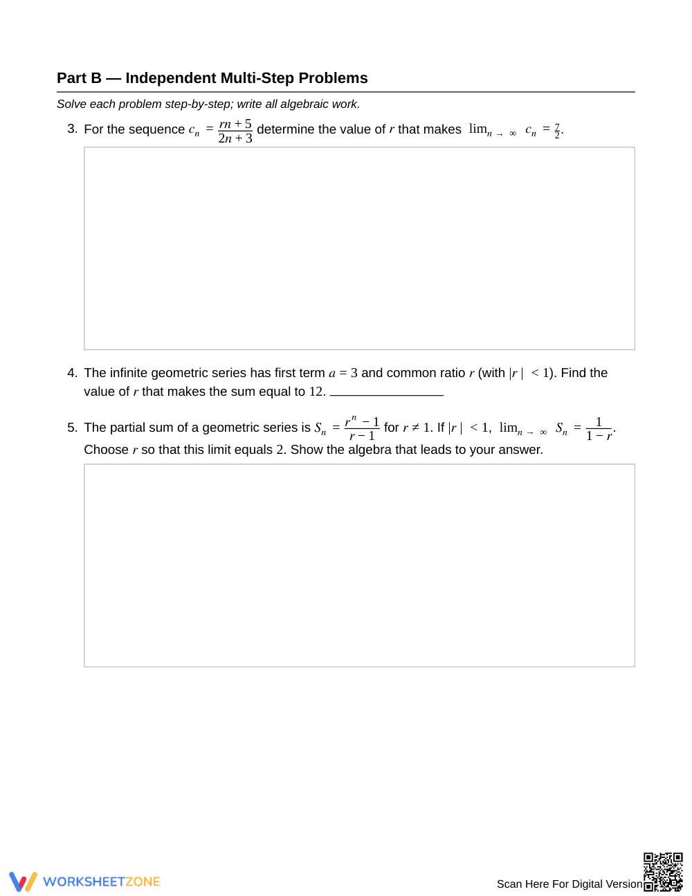 Essential Target Limits Worksheet | Grade 12 Precalculus - Page 2
