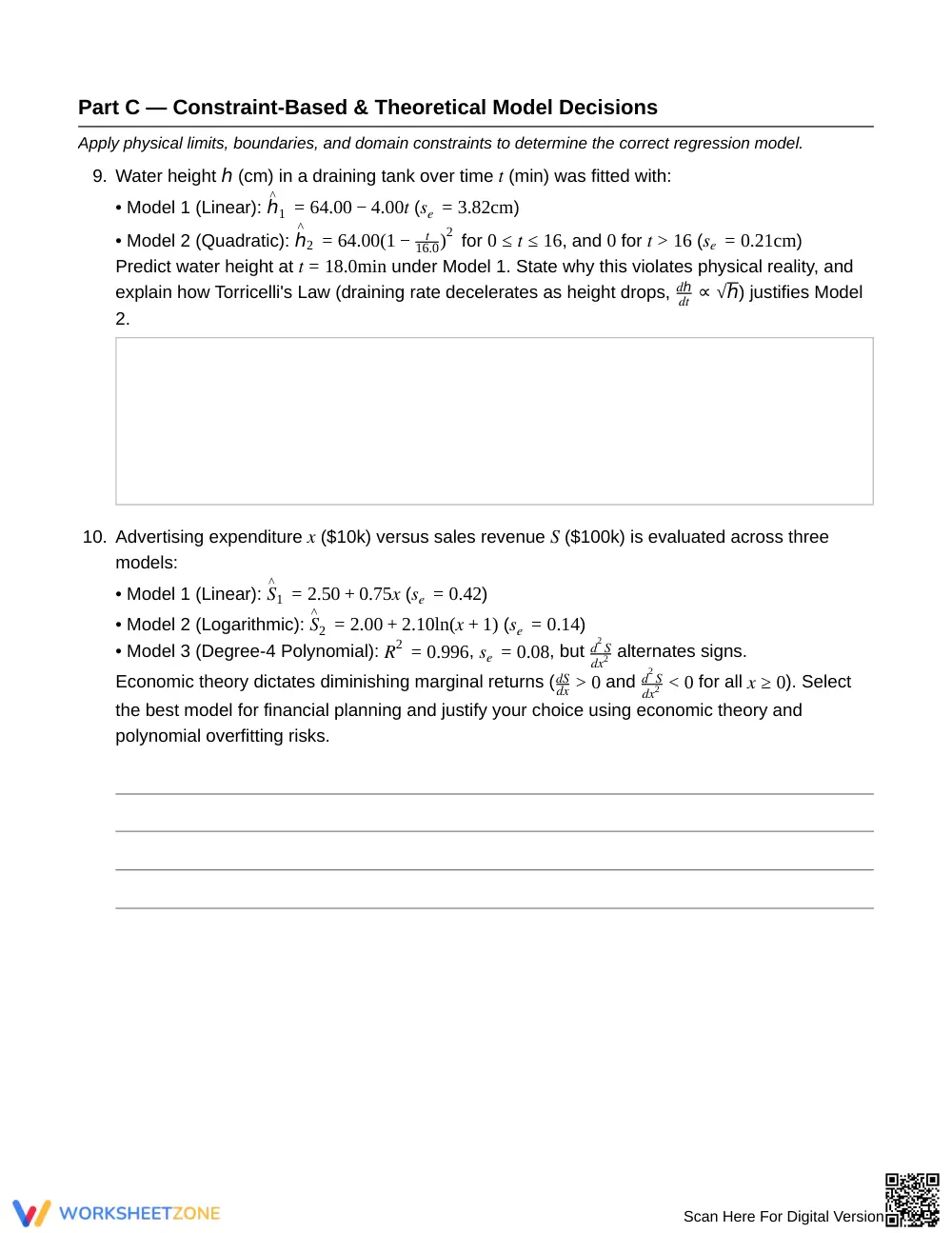 Proven Competing Model Fits Worksheet | Grade 12 Statistics - Page 5