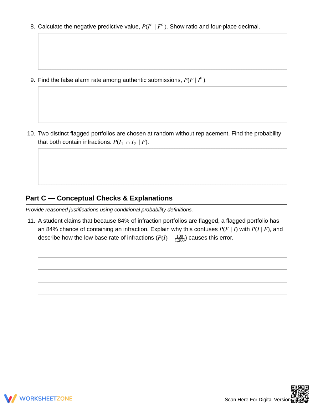Complete Probability Tables Worksheet | Grade 12 Statistics - Page 4