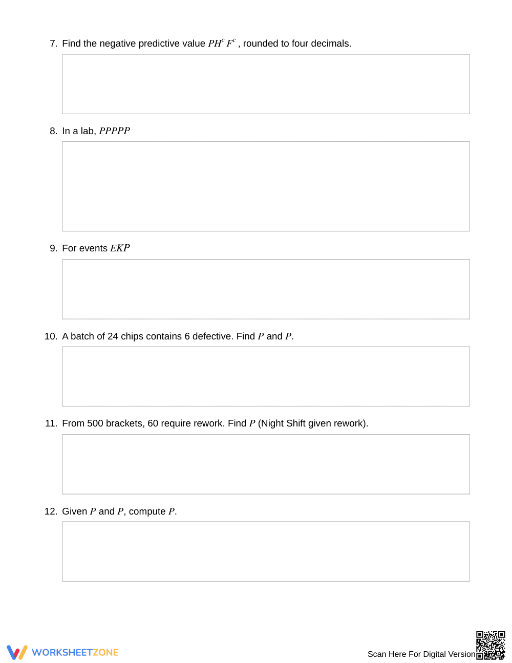 Free Conditional Probability Worksheet | Grade 12 Statistics - Page 3