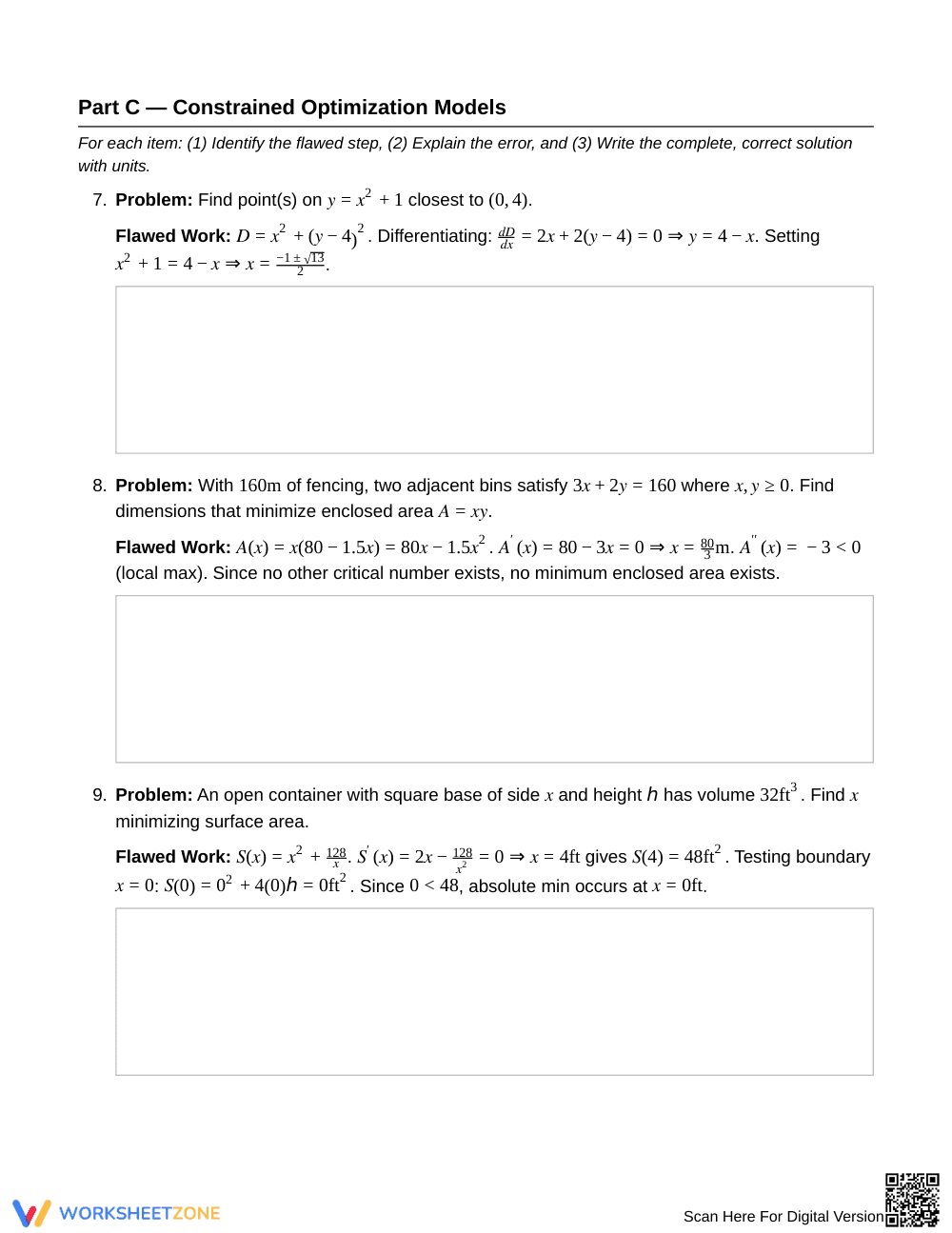 Essential Derivative Errors Worksheet | Grade 12 Calculus - Page 4