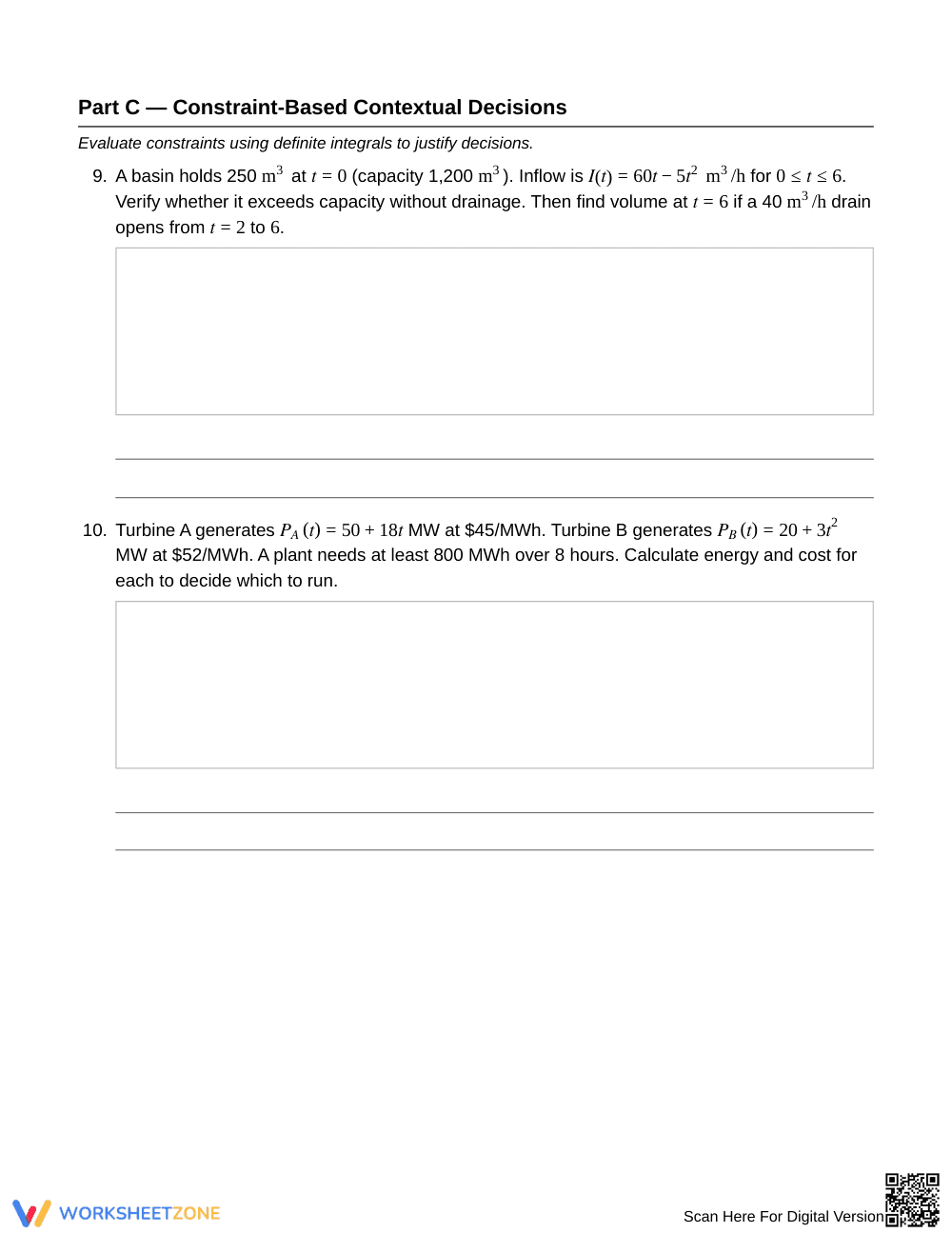 Essential Net Accumulation Worksheet | Grade 12 Calculus - Page 5