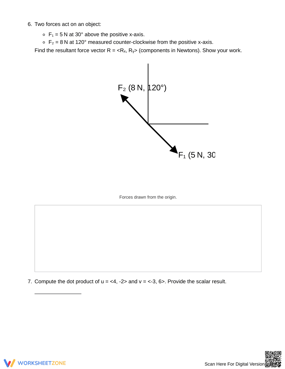 Complete Vector Operations Worksheet | Grade 12 Precalculus - Page 2