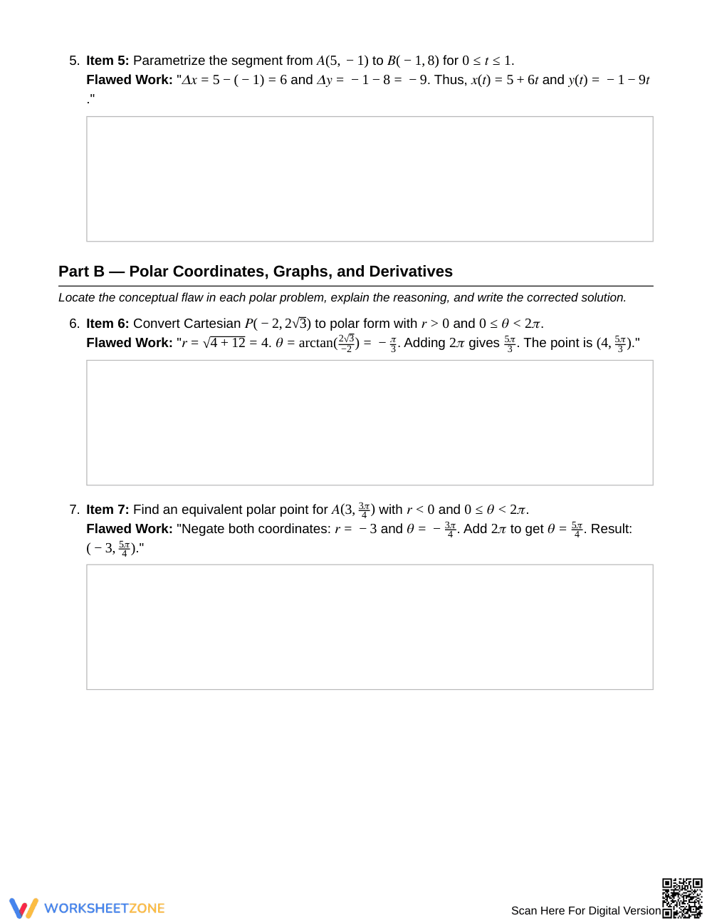 Essential Error Analysis Worksheet | Grade 12 Precalculus - Page 3
