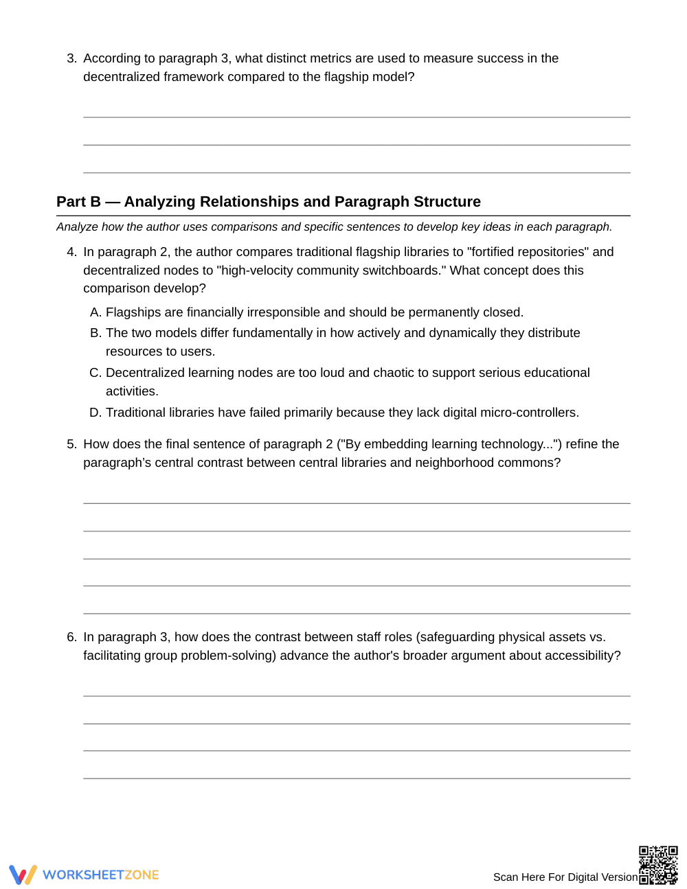 Essential Embedded Comparisons Worksheet | Grade 8 ELA - Page 3
