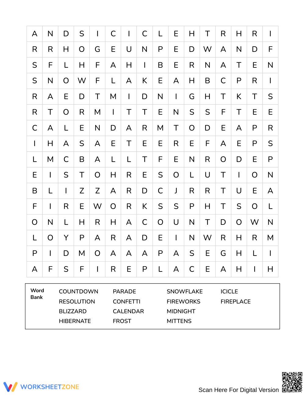 Printable New Years Word Search | Grades 4–5 Science - Page 3