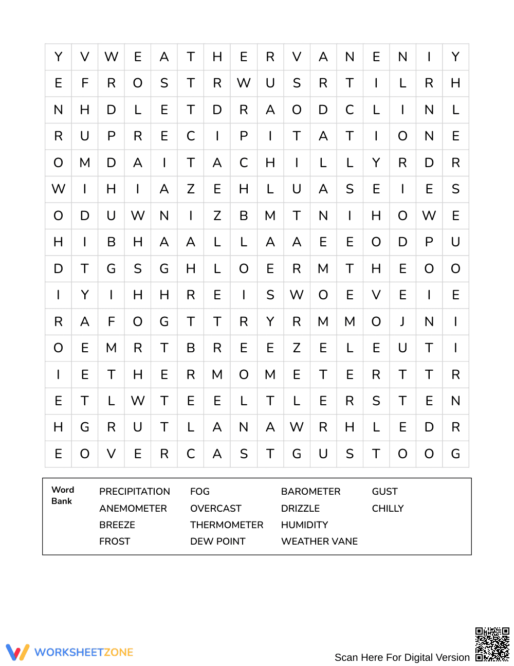 Ready Autumn Weather Word Search | Grades 4–5 Science - Page 3