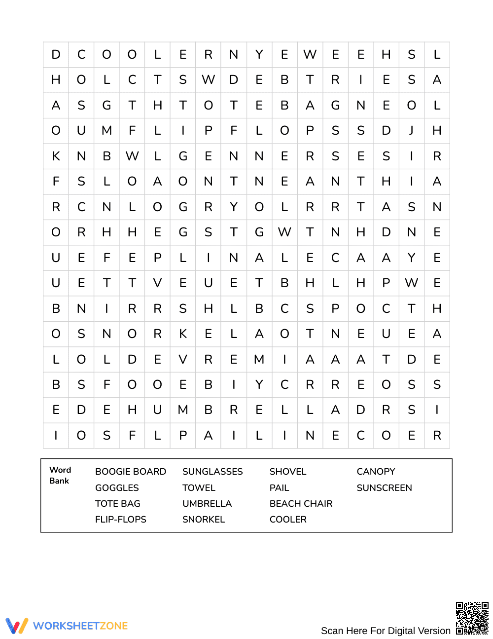Complete Beach Equipment Word Search | Grades 4–5 ELA - Page 3