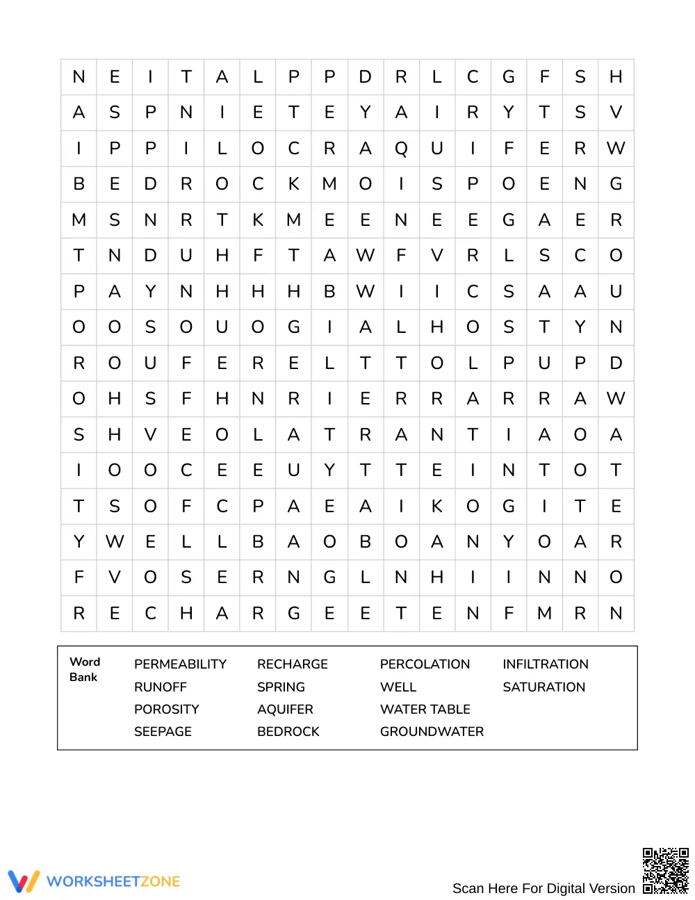 Free Infiltration & GW Word Search | Grades 4–5 Science - Page 3