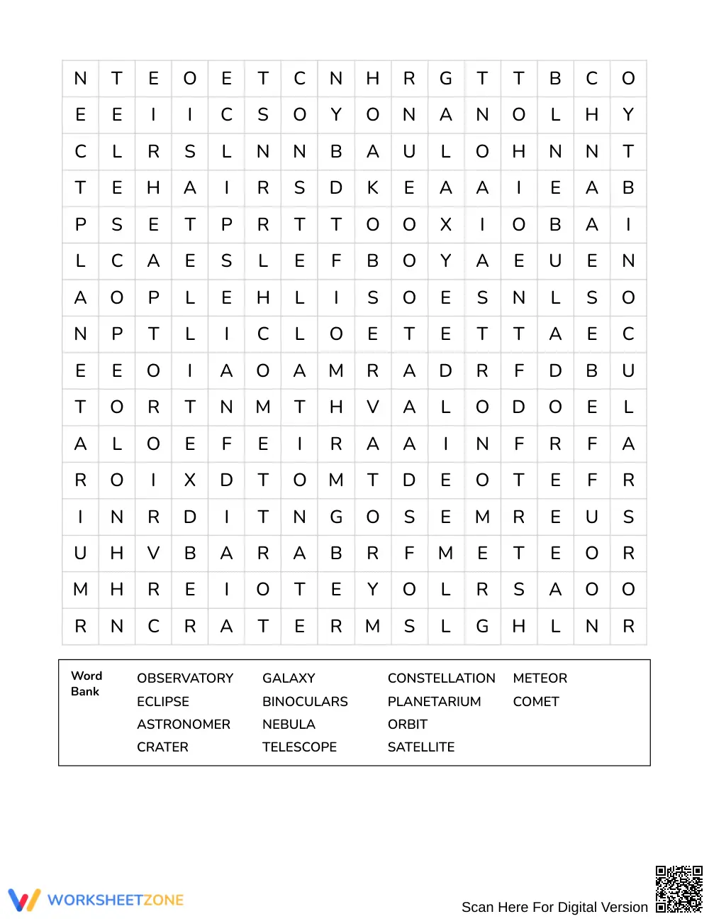 Complete Astronomy Word Search | Grades 4–5 Science - Page 3