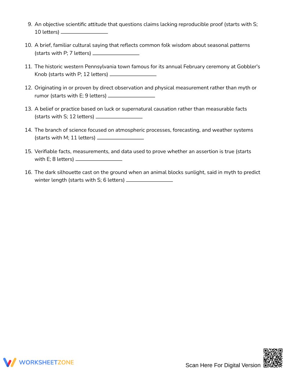 Essential Evidence & Folklore Word Search | Grades 6–7 ELA - Page 2