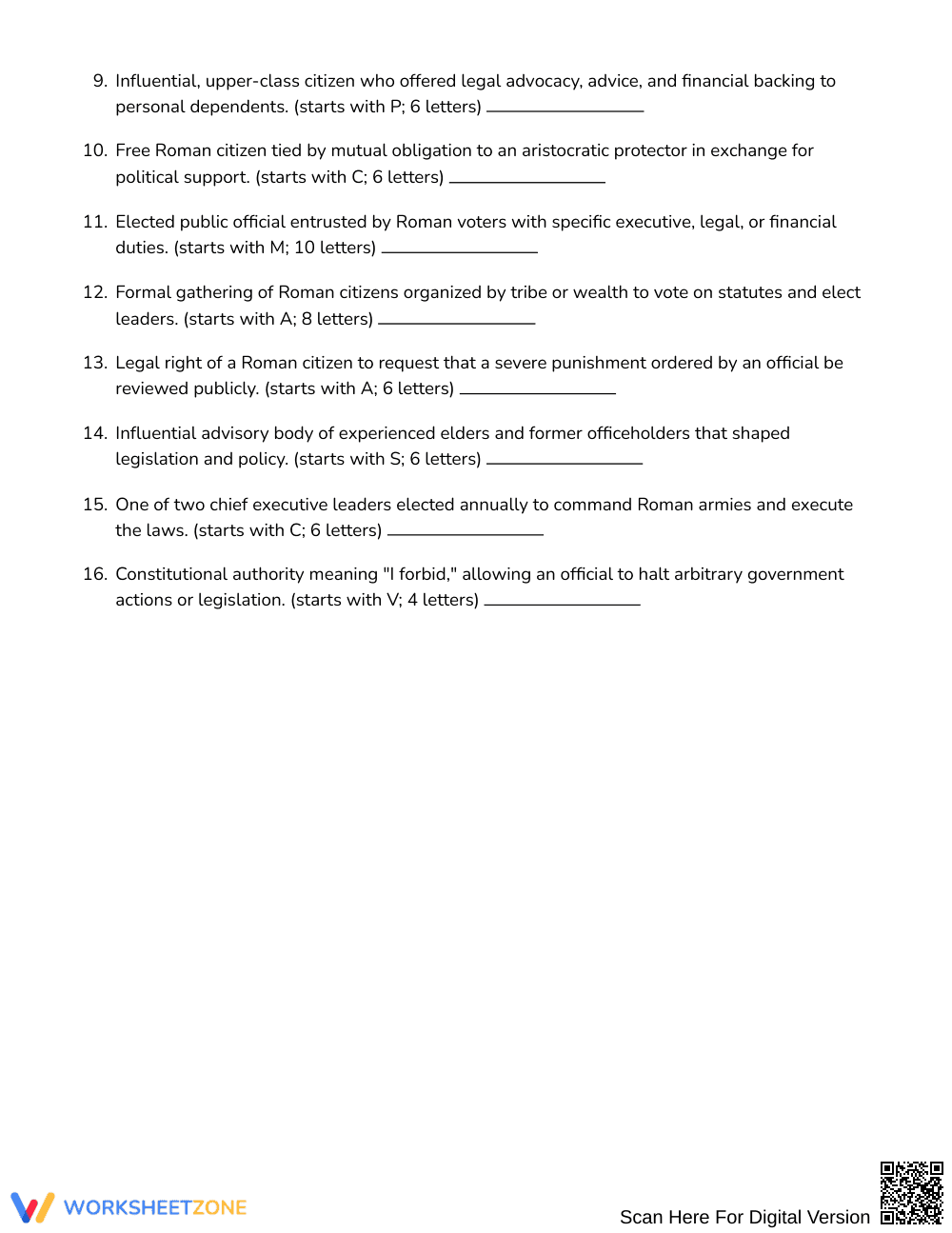 Printable Roman Law Word Search | Grades 6–7 Social Studies - Page 2