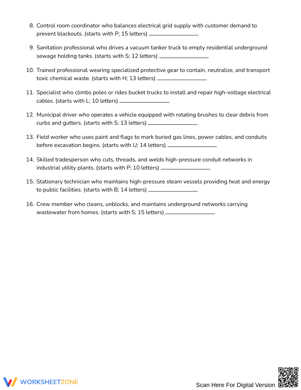Ready Utility Jobs Word Search | Grades 6–7 Social Studies - Page 2