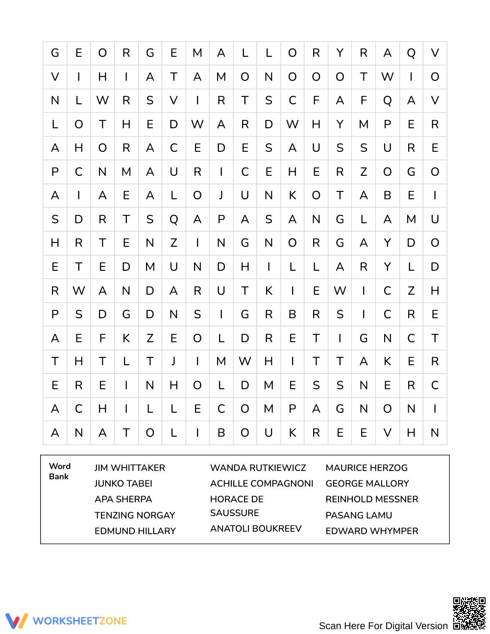Free Mountain Explorers Word Search | Grade 6 Social Studies - Page 3