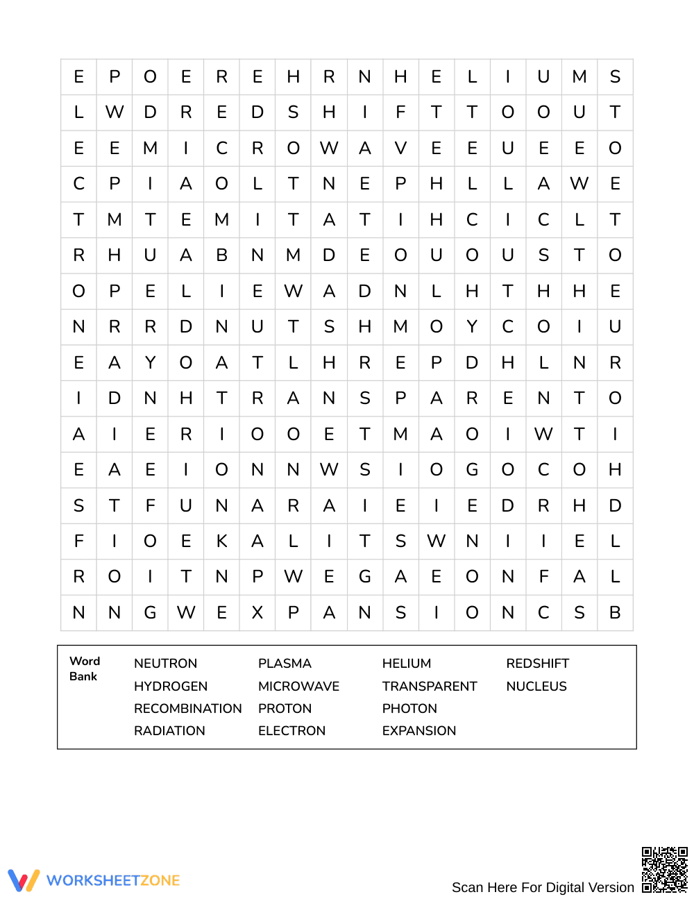 Ready Early Universe Atoms Word Search | Grade 6 Science - Page 3