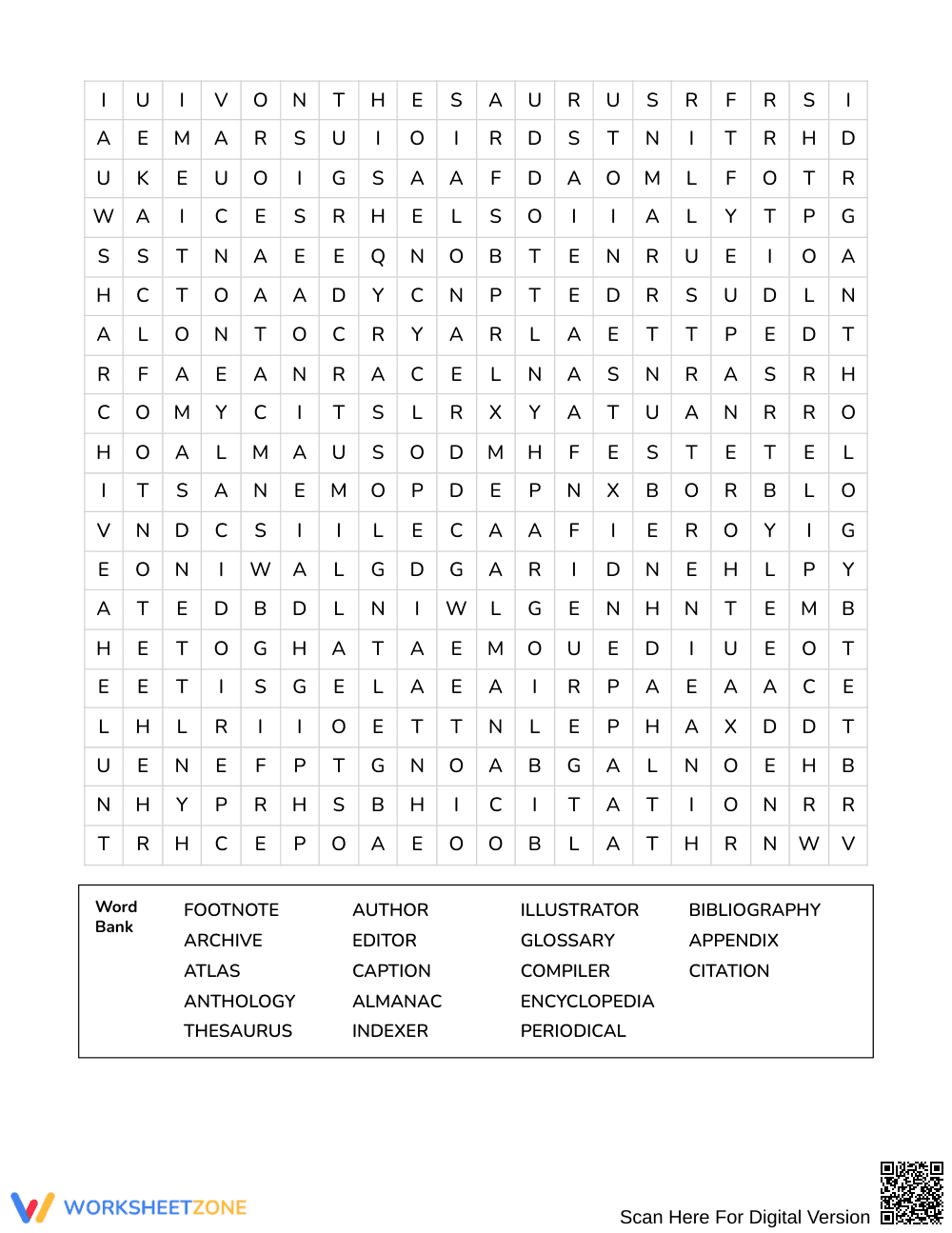 Free Reference Book Research Word Search | Grades 7–8 ELA - Page 3