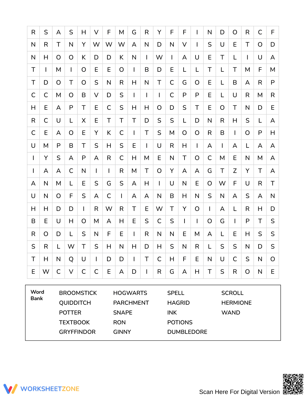 Complete Harry Potter Word Search | Grades 7–8 ELA - Page 3