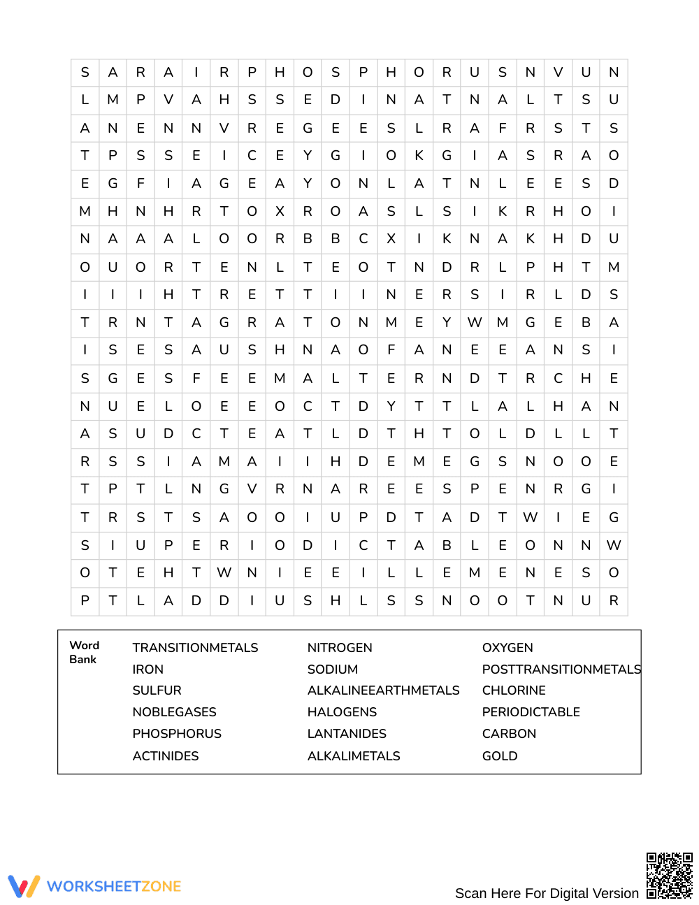 Complete Element Families Word Search | Grades 7–8 Science - Page 3