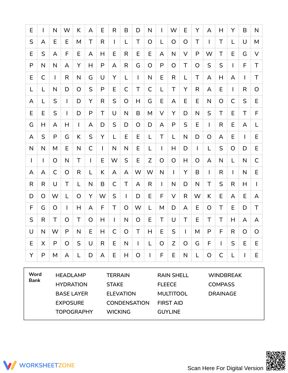 Essential Campsite Planning Word Search | Grades 7–8 ELA - Page 3