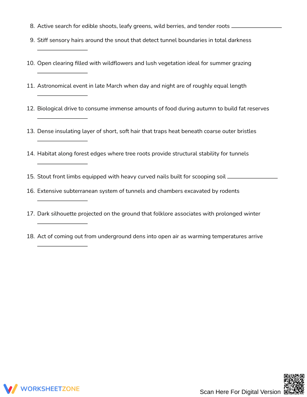Complete Groundhog Habitats Word Search | Grades 7–8 Science - Page 2