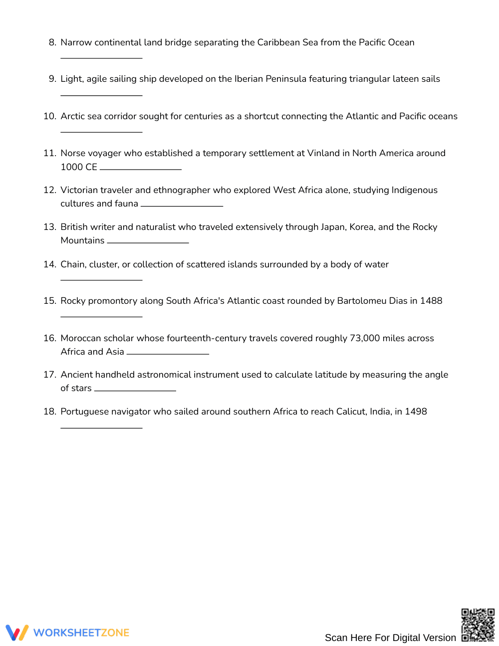 Essential Explorers Word Search | Grades 7–8 Social Studies - Page 2