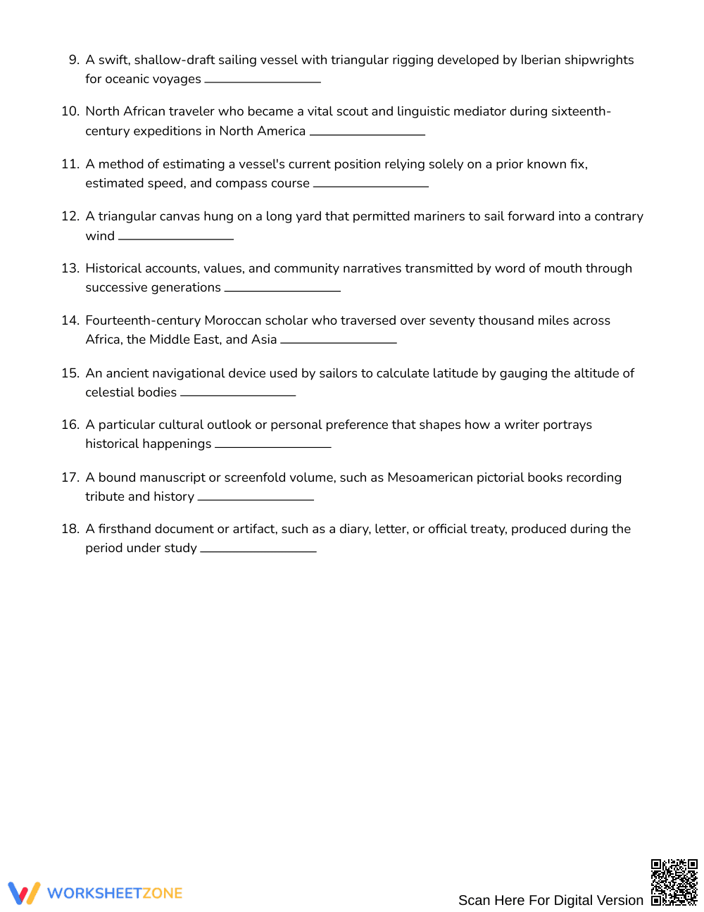 Free Sources Word Search | Grades 7–8 Social Studies - Page 2