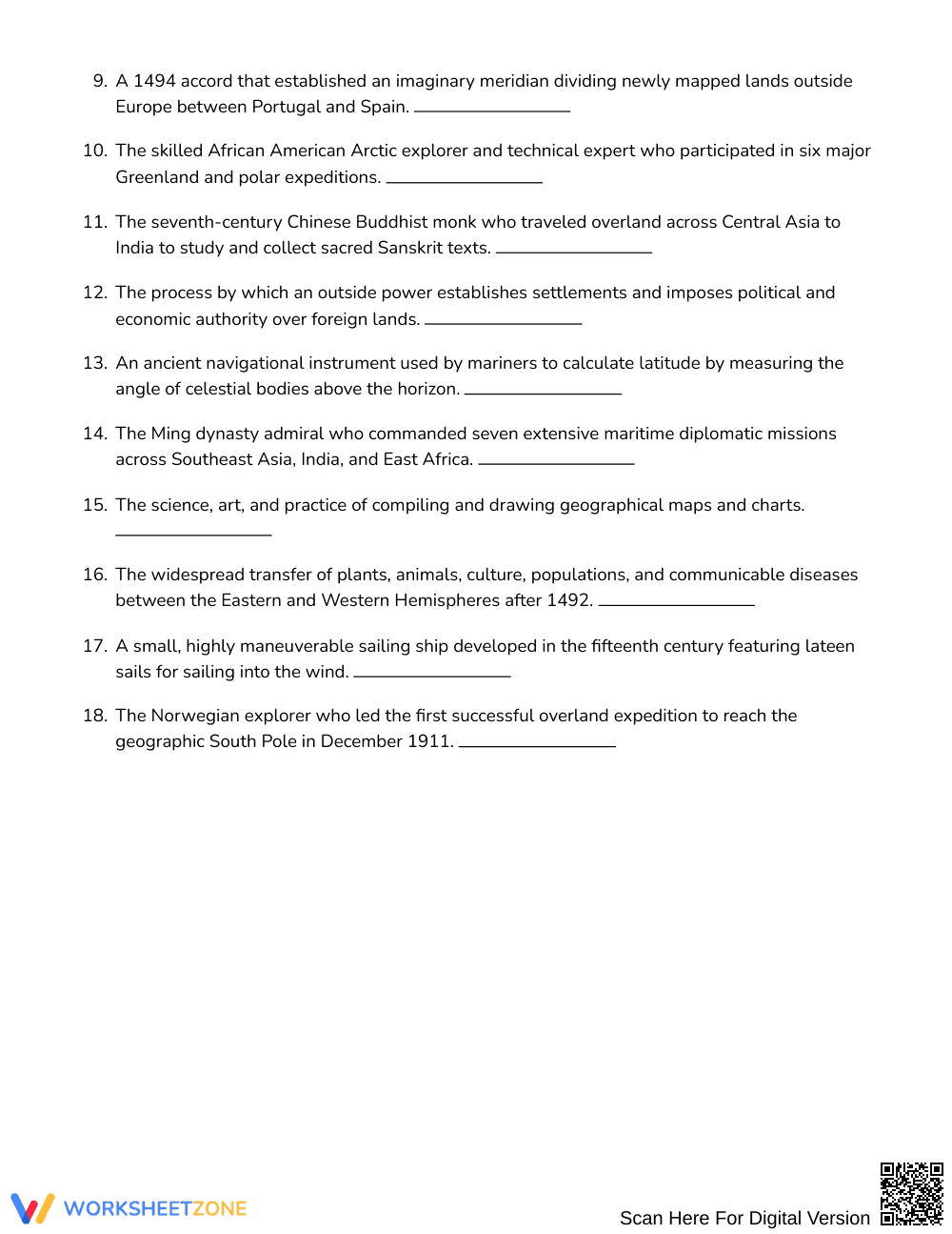 Printable Explorers Word Search | Grades 7–8 Social Studies - Page 2