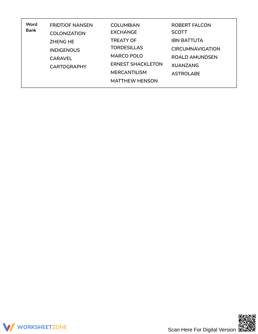 Printable Explorers Word Search | Grades 7–8 Social Studies - Page 4