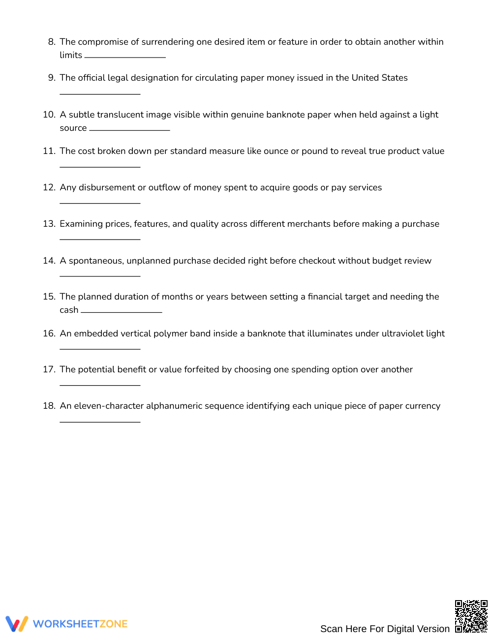 Essential Budget Word Search | Grades 7–8 Social Studies - Page 2